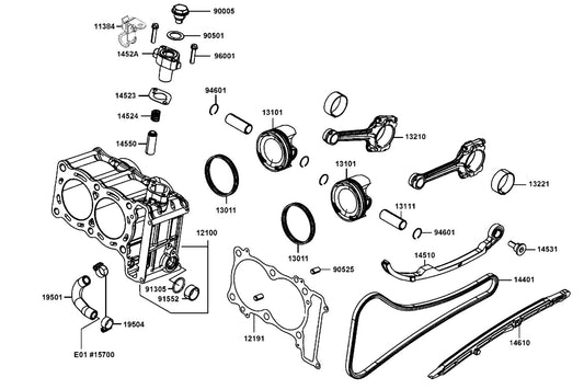 Clip Piston Pin 17MM — 94601-17000 — KYMCO exploded-view diagram