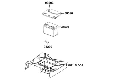 KYMCO Battery exploded-view diagram, Agility 125