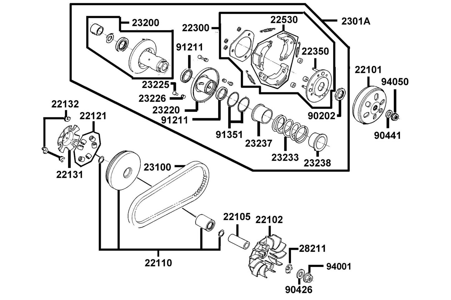 Seal Driven Face 34*41*4 — 91211-KEBE-C00 — KYMCO exploded-view diagram