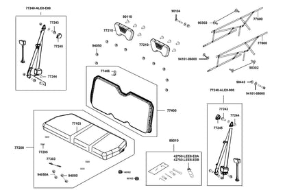 KYMCO Seat Assy exploded-view diagram, UXV 450