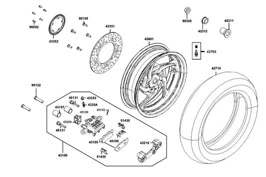Collar Rr Axle Side — 42312-LEA7-E00 — KYMCO exploded-view diagram