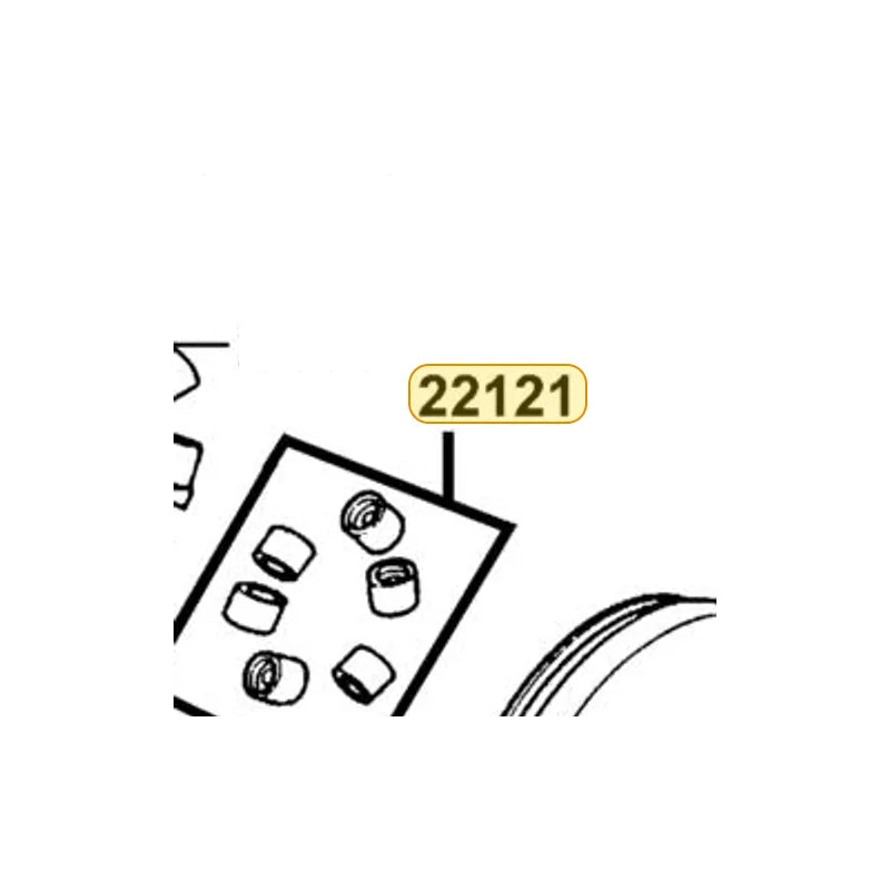 KYMCO Weight Roller Set (1Set:6Pcs) 22121-KFA1-305, part location on the factory exploded-view diagram