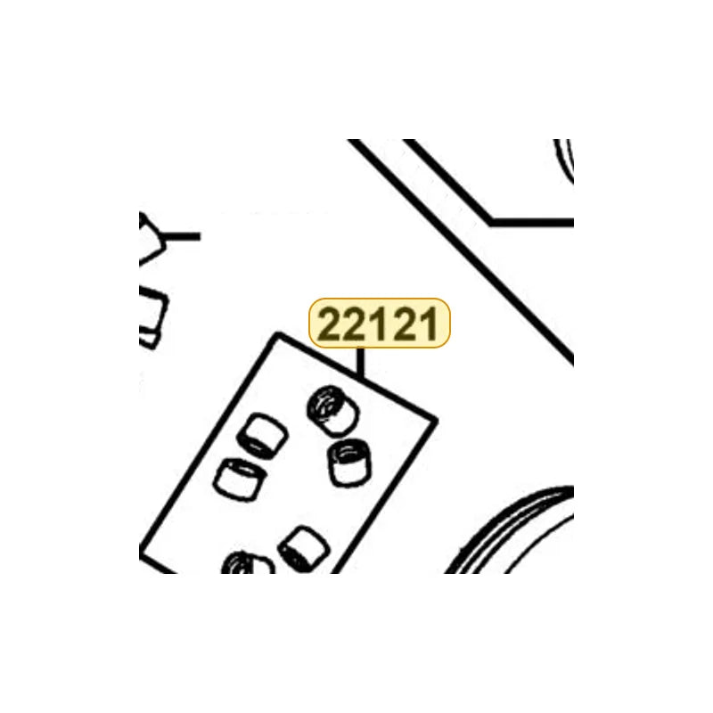 KYMCO Weight Roller Set (1Set:6Pcs) 22121-LBD4-305, part location on the factory exploded-view diagram