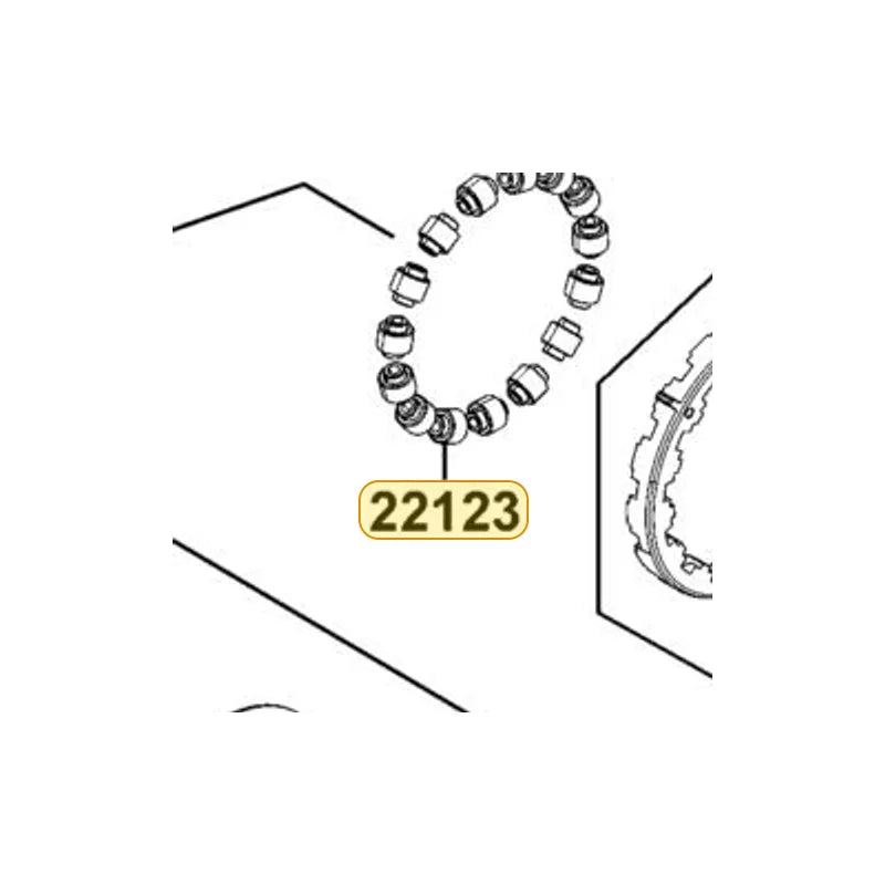 KYMCO Weight Roller Set (1Set:15Pcs) 22123-LGC6-305, part location on the factory exploded-view diagram