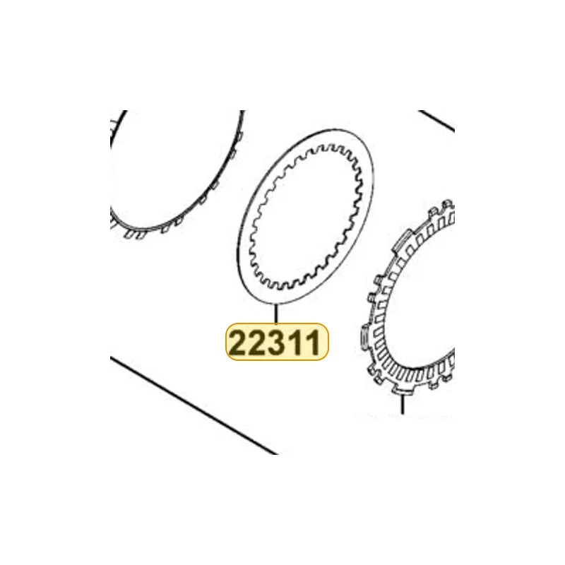 KYMCO Clutch Friction Plate Set (1Set:5Pcs) 22311-LGC6-305, part location on the factory exploded-view diagram