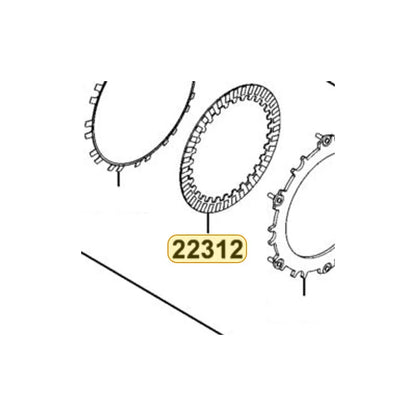 KYMCO Clutch Friction Plate Set (1Set:2Pcs) 22312-LGC6-305, part location on the factory exploded-view diagram