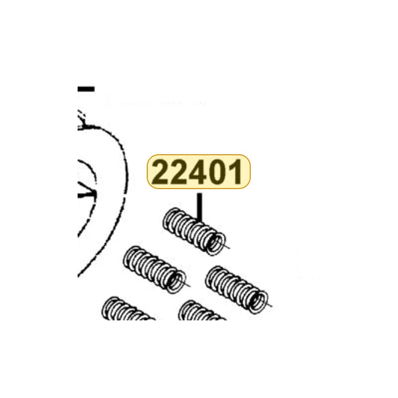 KYMCO Clutch Spring 22401-LCA7-C10, part location on the factory exploded-view diagram