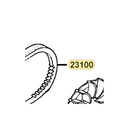 KYMCO Drive Belt 23100-KHC5-900, part location on the factory exploded-view diagram