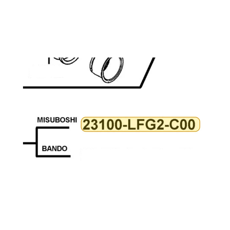 KYMCO Drive Belt 23100-LFG2-C00, part location on the factory exploded-view diagram