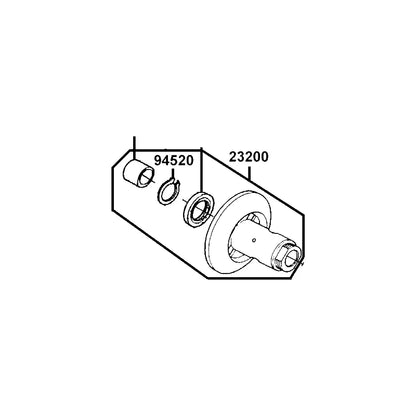 KYMCO Face Assembly Driven 23200-LKC6-900, part location on the factory exploded-view diagram