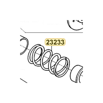 KYMCO Driven Face Spring 23233-KEE1-900, part location on the factory exploded-view diagram