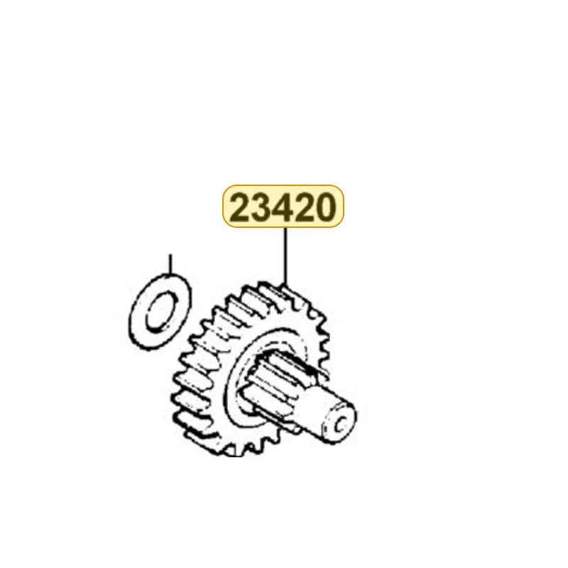 KYMCO Counter Shaft Complete 23420-LBD6-E00, part location on the factory exploded-view diagram