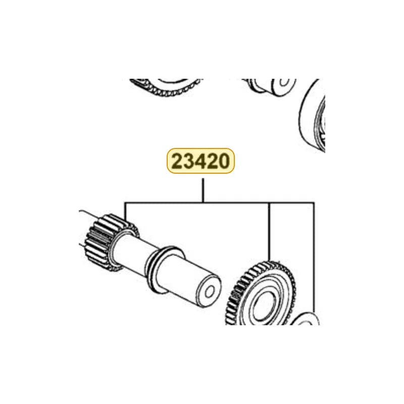 KYMCO Counter Shaft Complete 23420-LDB1-700, part location on the factory exploded-view diagram