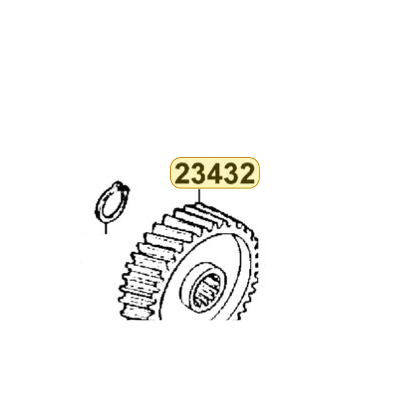 KYMCO Final Gear 23432-LBD6-E00, part location on the factory exploded-view diagram