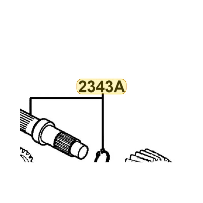 KYMCO Final Shaft 2343A-LFB5-C00, part location on the factory exploded-view diagram