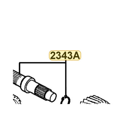 KYMCO Final Shaft 2343A-LFB5-C00, part location on the factory exploded-view diagram