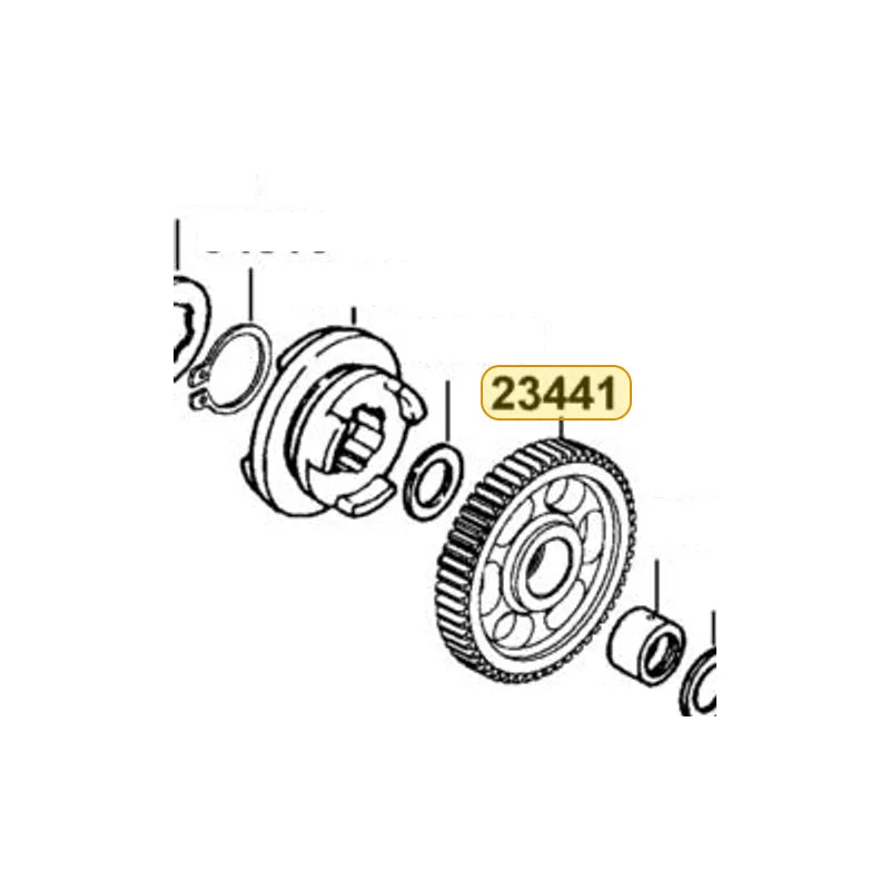KYMCO Forward Gear 23441-LDB1-700, part location on the factory exploded-view diagram
