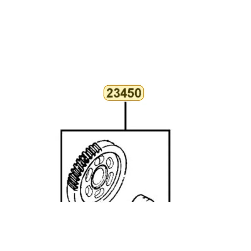 KYMCO Backward Gear Complete (61T) 23450-PRB3-900, part location on the factory exploded-view diagram
