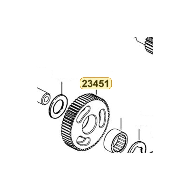 KYMCO Backward Gear 23451-LDB1-700, part location on the factory exploded-view diagram