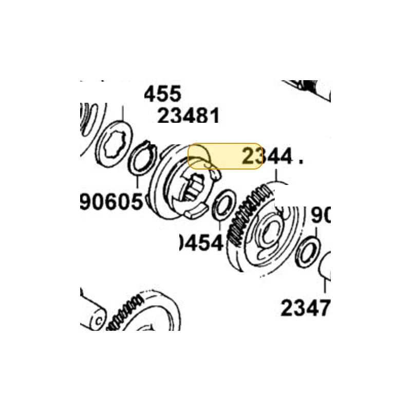 KYMCO Shift Main 23481-LBA7-900, part location on the factory exploded-view diagram