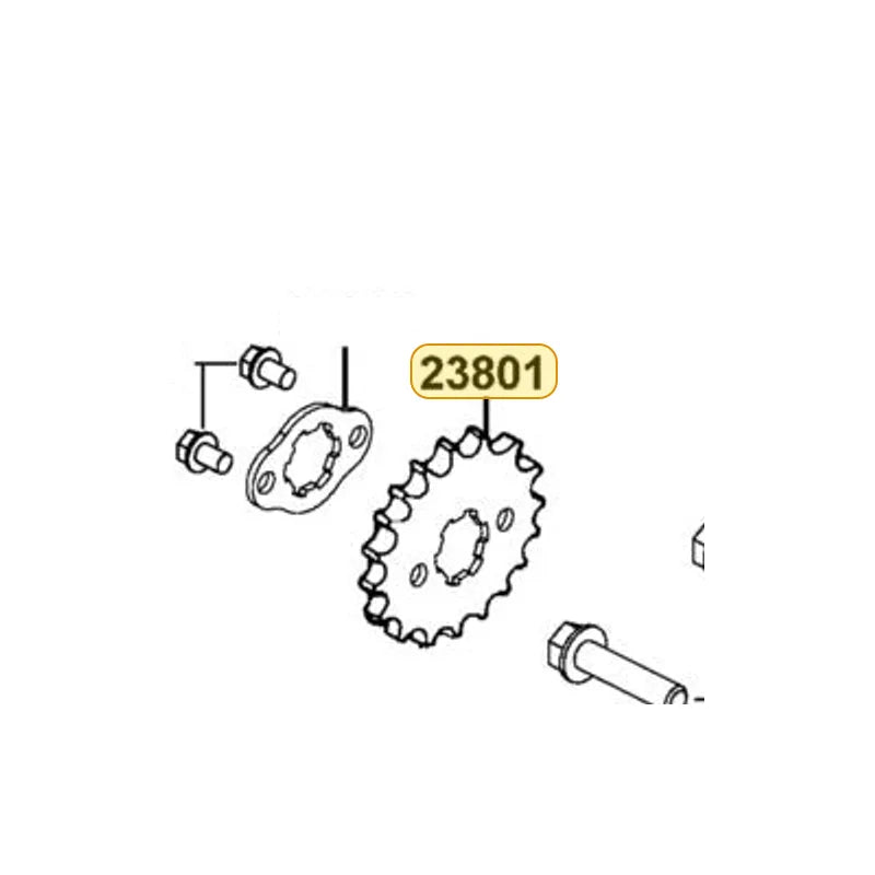 KYMCO Drive Sprocket (15T) 23801-3D24-011, part location on the factory exploded-view diagram