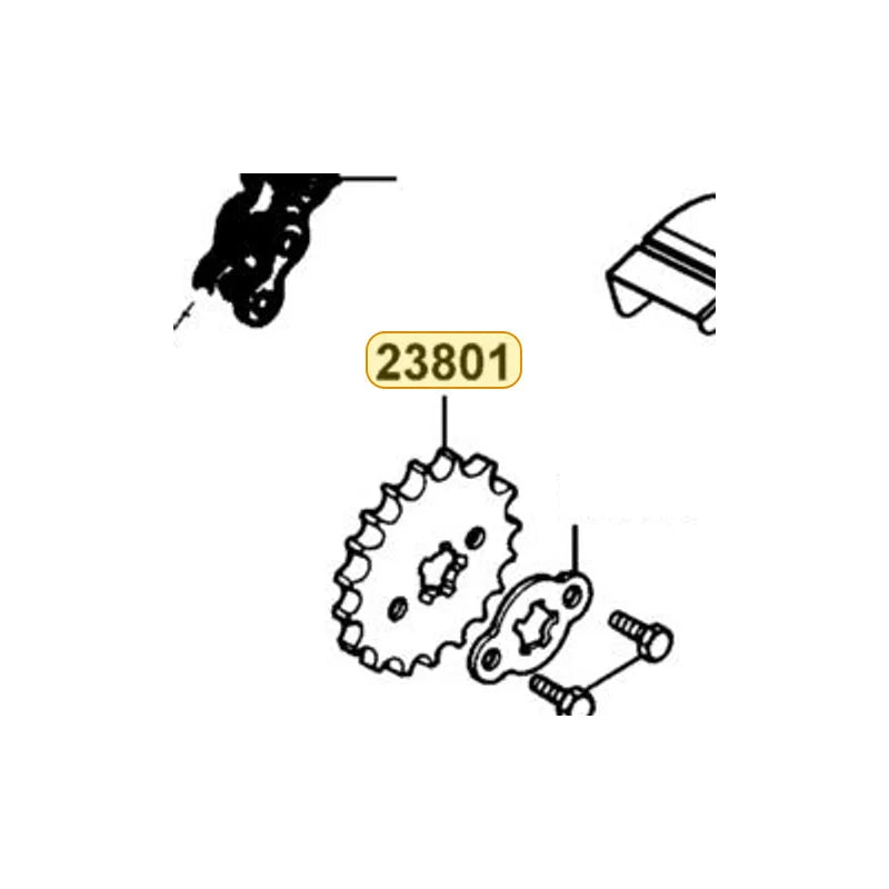 KYMCO Drive Sprocket 23801-KYCY-900, part location on the factory exploded-view diagram