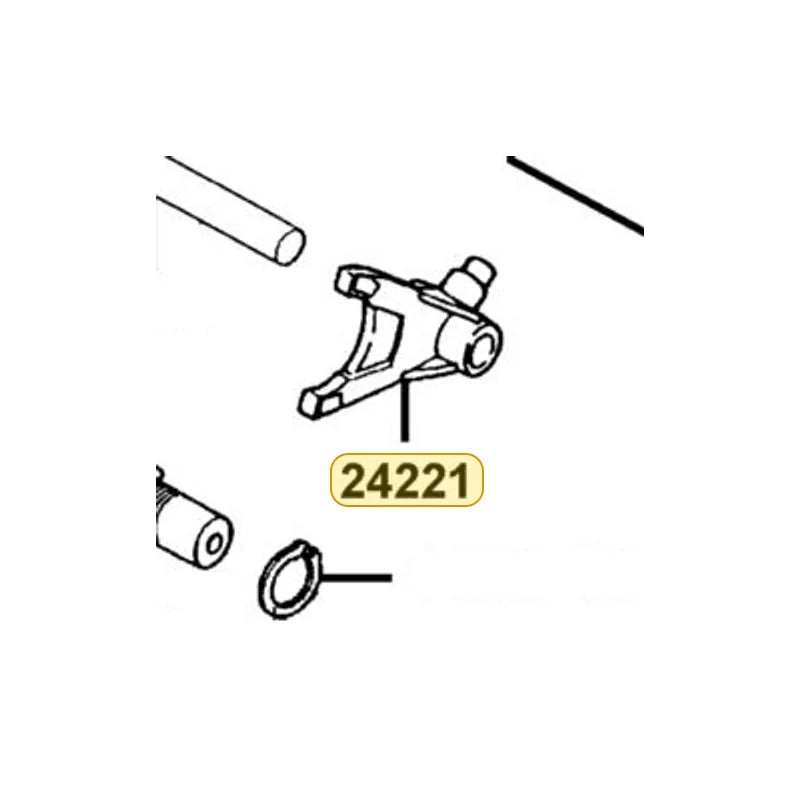 KYMCO Gear Shift Fork 24221-LLB1-900, part location on the factory exploded-view diagram