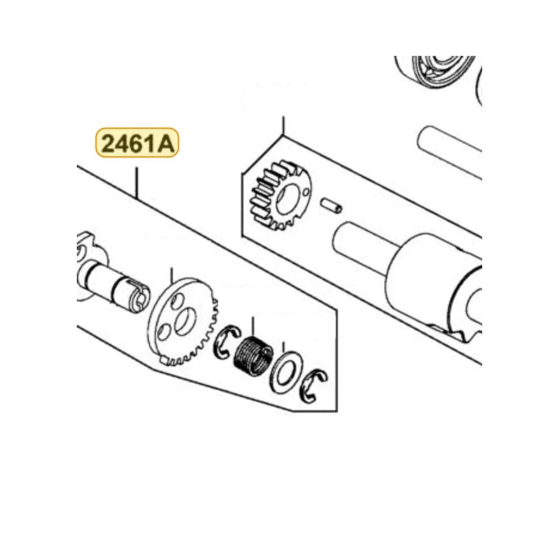 KYMCO Spindle Assembly Drum Shift 2461A-PTA7-900, part location on the factory exploded-view diagram