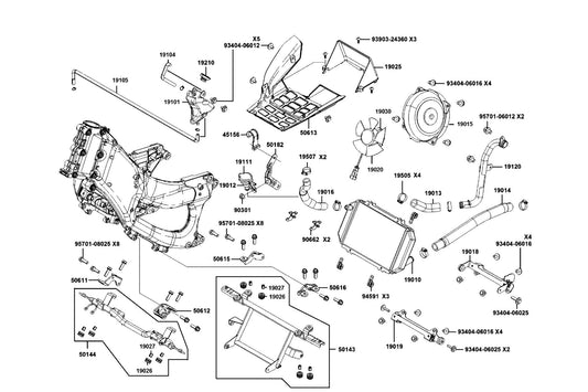 Stay Supt Filler Neck — 50182-LGC6-E00 — KYMCO exploded-view diagram