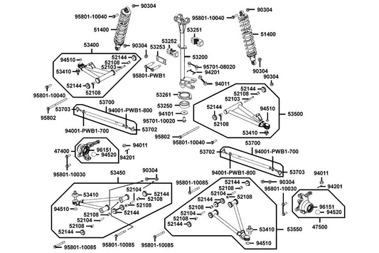 Circlip Ex 29 — 94510-PWB1-900 — KYMCO exploded-view diagram