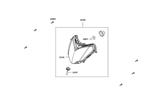 Bolt Adjust — 33107-LGE5-E00 — KYMCO exploded-view diagram