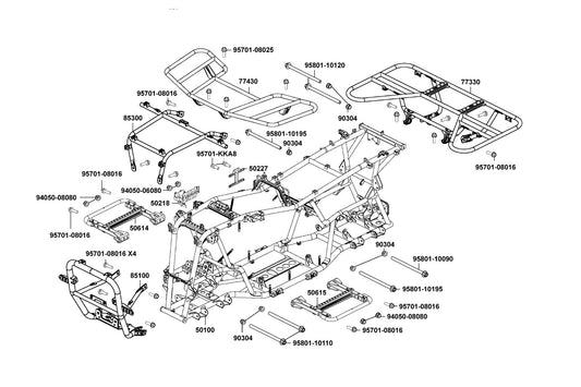 Nut U Flange 10MM — 90304-GLW0-90A — KYMCO exploded-view diagram