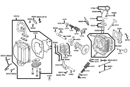 Nut Hex Cap 6MM — 90304-4H38-C00 — KYMCO exploded-view diagram