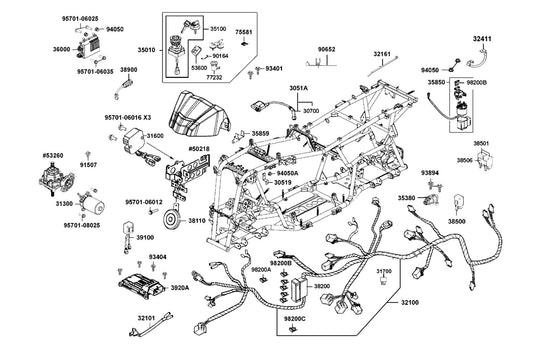 Blade Fuse 40A — 98200-34000 — KYMCO exploded-view diagram