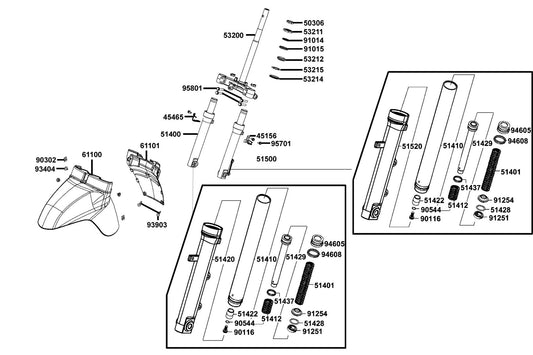 Dust Seal — 91254-LDC8-E10 — KYMCO exploded-view diagram