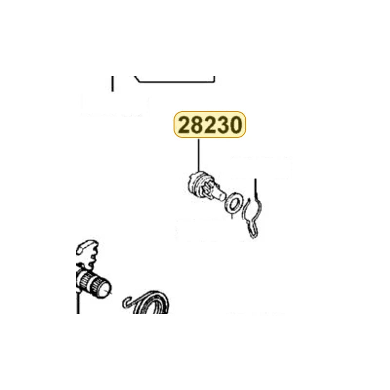KYMCO Kick Driven Gear Complete 28230-GKAK-921, part location on the factory exploded-view diagram