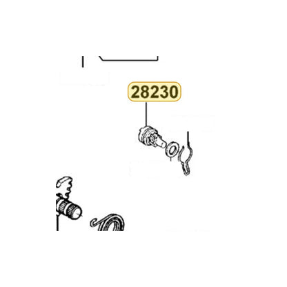KYMCO Kick Driven Gear Complete 28230-GKAK-921, part location on the factory exploded-view diagram