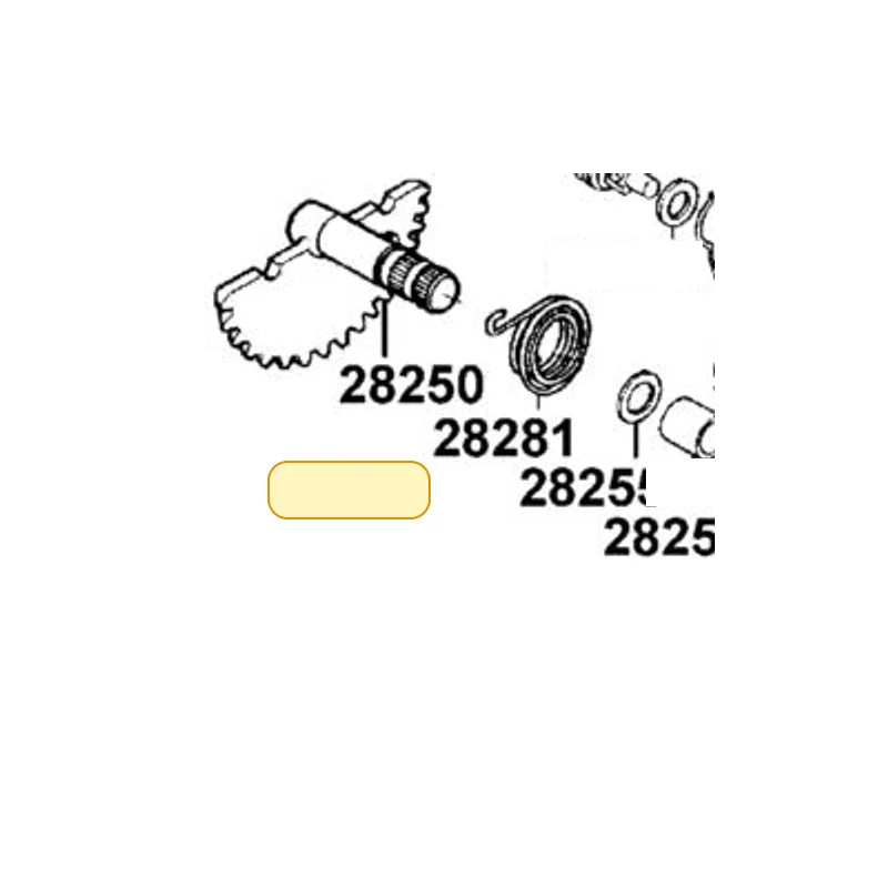 KYMCO Spindle Complete Kick Starter 28250-KNBN-901, part location on the factory exploded-view diagram