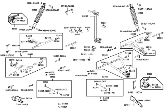Cir Clip In 55 — 94520-55000 — KYMCO exploded-view diagram