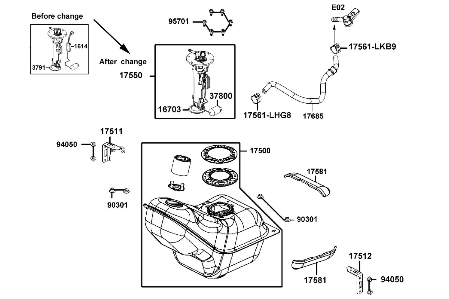 Nut Flange 6MM(C) — 90301-6D34-C01 — KYMCO exploded-view diagram