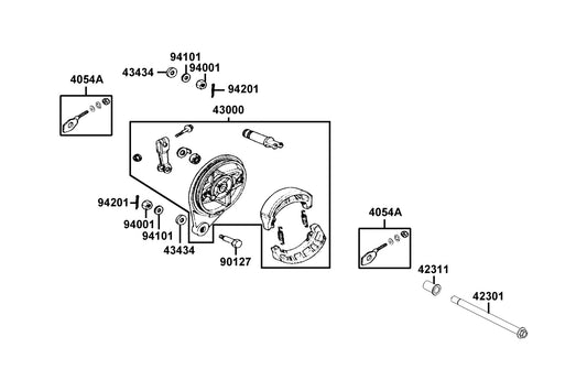 Collar Rr Panel Side — 42311-LKL5-E30 — KYMCO exploded-view diagram