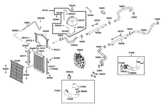 Clip B15 Tube — 95002-02100 — KYMCO exploded-view diagram