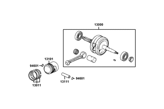 Clip Piston Pin 14MM — 94601-14000 — KYMCO exploded-view diagram