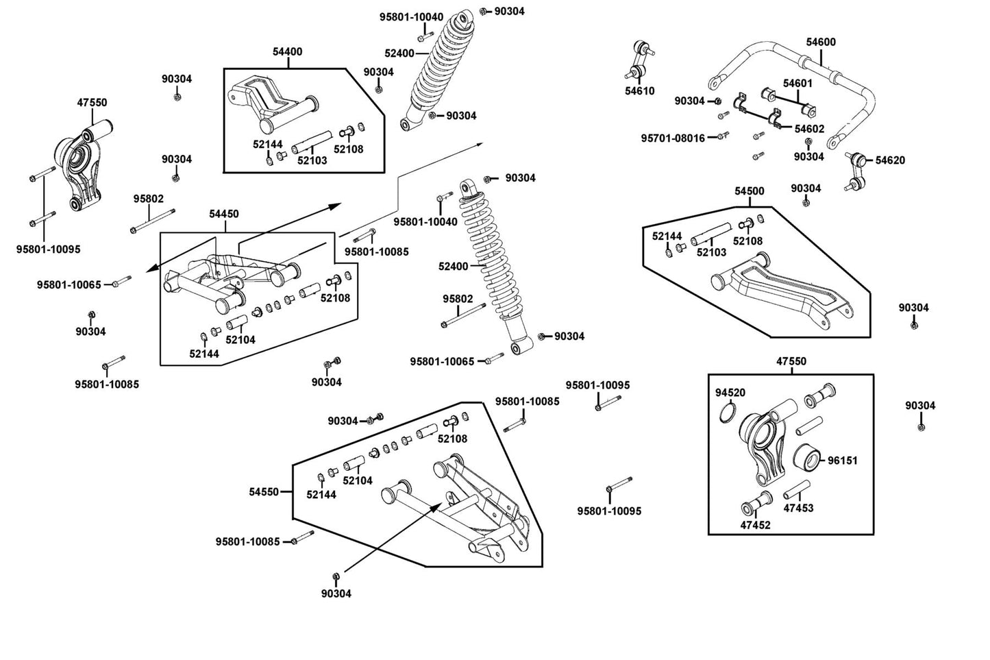 Cir Clip In 55 — 94520-55000 — KYMCO exploded-view diagram