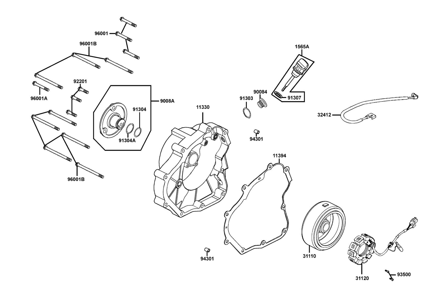 Gauge Oil Level Assy — 1565A-GFY6-900 — KYMCO exploded-view diagram