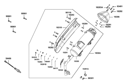 Nut (hex) Cap 8MM(C) — 90301-GFY6-901 — KYMCO exploded-view diagram