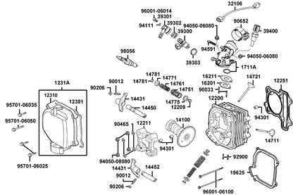 Gasket Cylinder Head Cover — 12391-GFY6-C00 — KYMCO exploded-view diagram