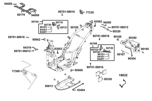 Nut U 10MM(C) — 90304-PUA3-B50 — KYMCO exploded-view diagram