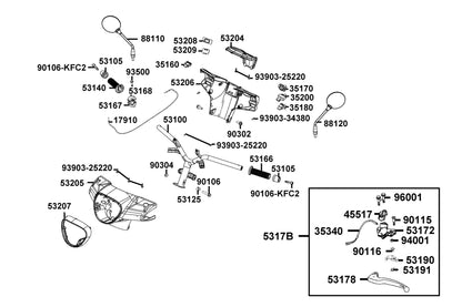 Cover — 53209-ACC1-E10-U1P — KYMCO exploded-view diagram