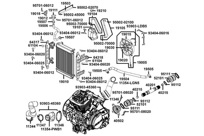 Shaft Propeller-rear — 40201-PWB1-900 — KYMCO exploded-view diagram